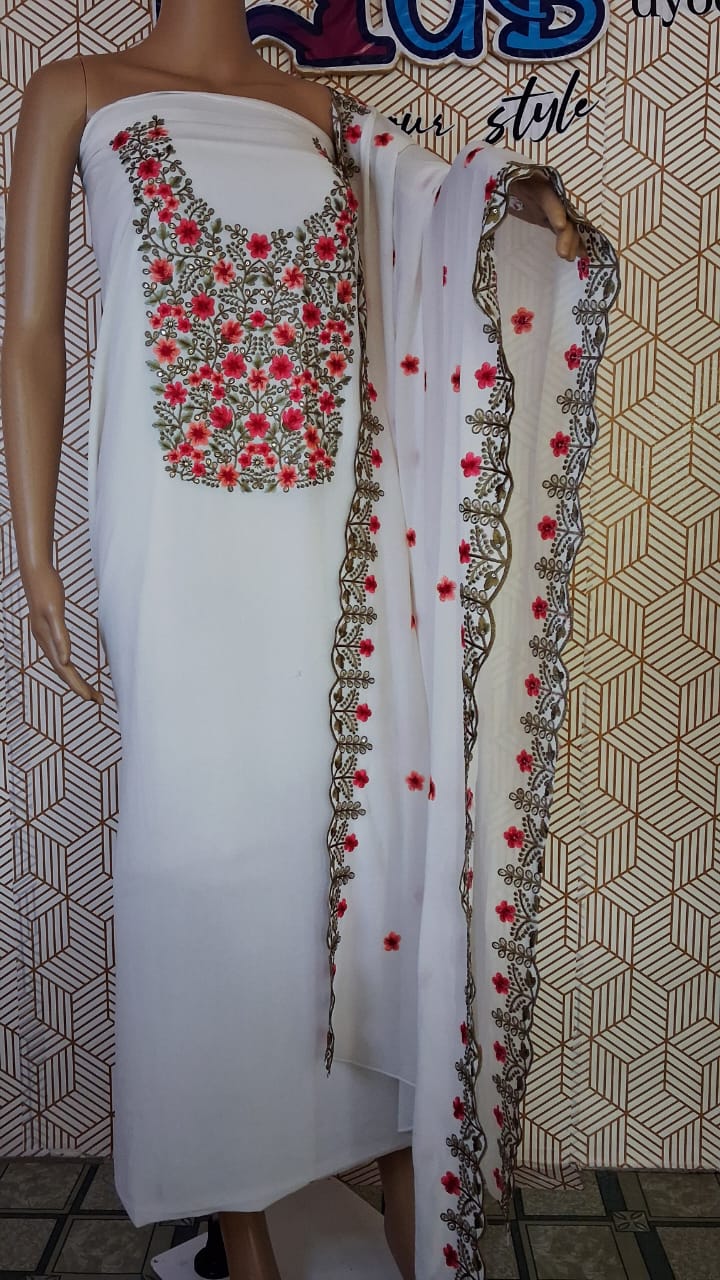 georgette with embroidery 2